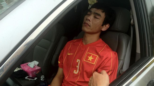 Huy Hoàng với nghi án phê thuốc gây tai nạn tại Thành phố Thanh Hóa hồi tháng 9.